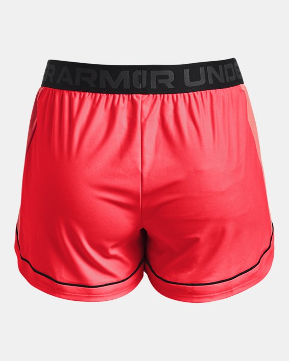Women's UA Play Up Side Mesh Shorts, Red, pdpMainDesktop image number 5